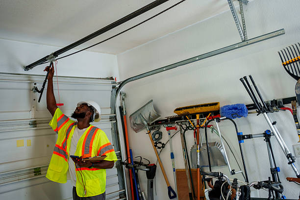 Professional Garage Door Panel Replacement technician working in Mulberry, IN